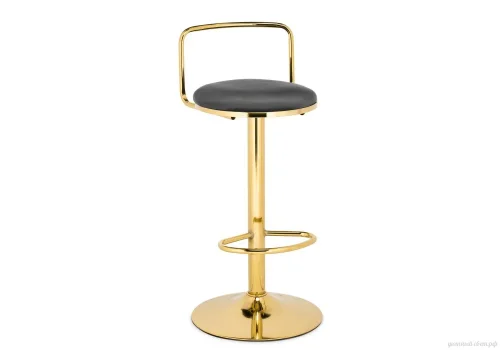 Полубарный стул Lusia dark gray / gold 15680 Woodville, серый/велюр, ножки/металл/золотой, размеры - ****380*400